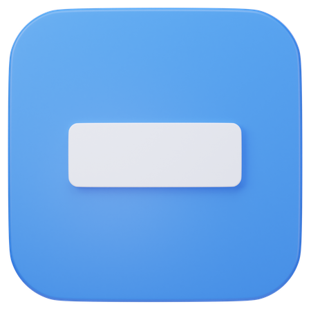 Minus  3D Icon