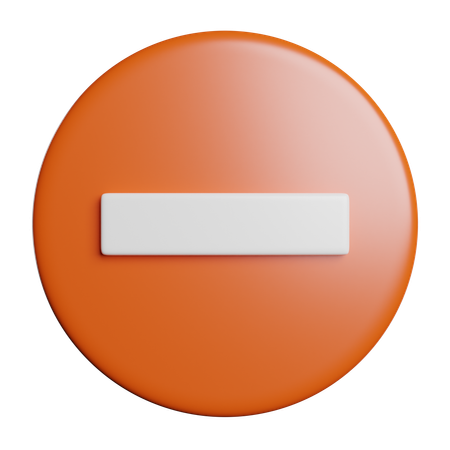 Minus  3D Icon