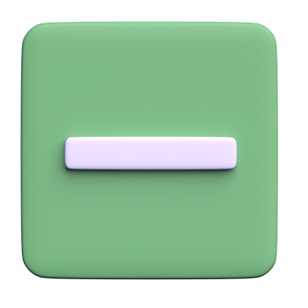 Minus  3D Icon