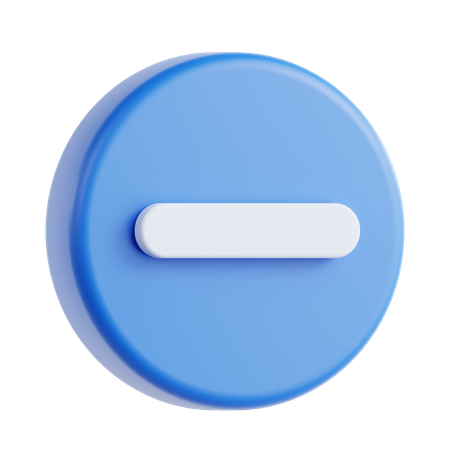 Minus  3D Icon