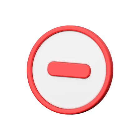 Minus  3D Icon