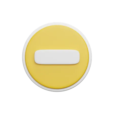 Minus Button  3D Icon