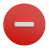 3d minus button logo