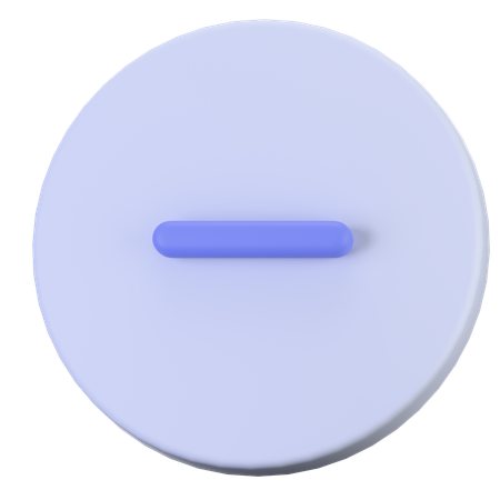 Minus Circle  3D Icon