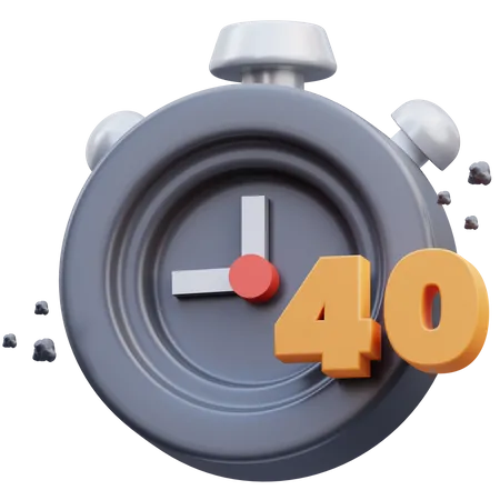 Minuterie de 40 secondes  3D Icon