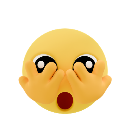 Mirando asustado  3D Icon