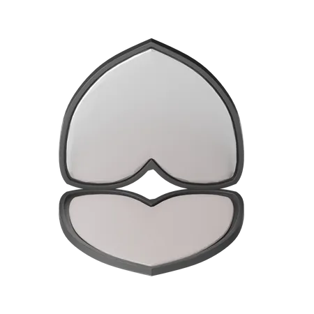 Miroir en forme de coeur  3D Icon