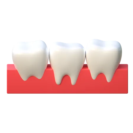 Misaligned Teeth Dental Care Icon 3 D Illustration 3D Icon