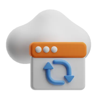 Mise à jour du cloud  3D Icon