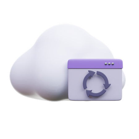 Mise à jour du cloud  3D Icon