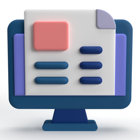 Mise en page des documents  3D Icon