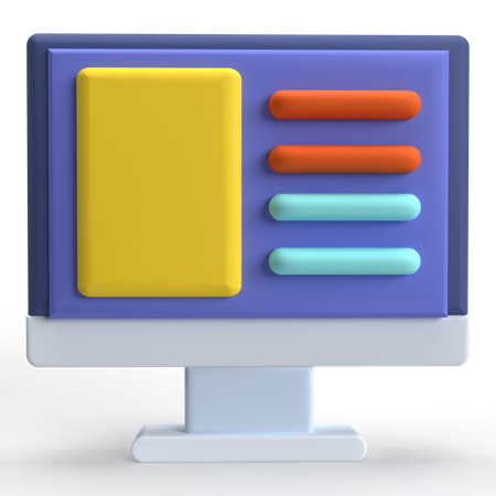 Mise en page Web  3D Icon