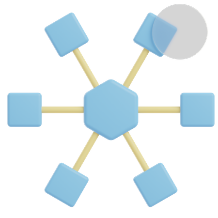 La mise en réseau  3D Illustration