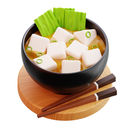 みそ汁  3D Icon