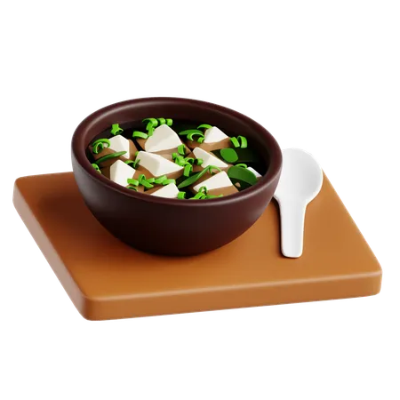 Miso-Suppe  3D Icon