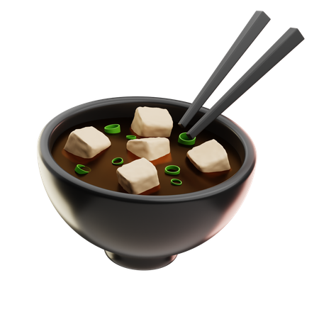 Miso-Suppe  3D Icon