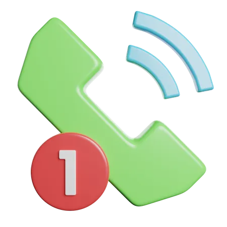 Missed Call Phone 3D Icon