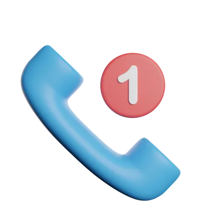 Missed Call Phone 3D Icon