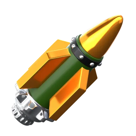 Missile 3 D Military Icon 3D Icon