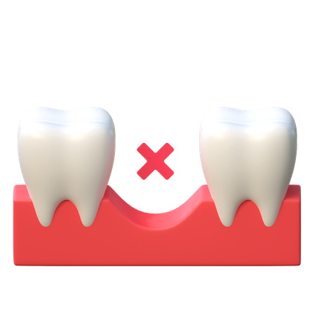 Missing Tooth  3D Icon