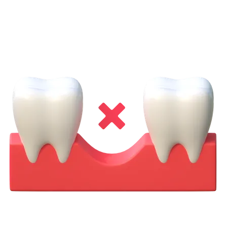 Missing Tooth  3D Icon