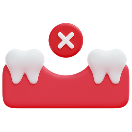 Missing Tooth  3D Icon