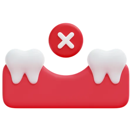 Missing Tooth  3D Icon