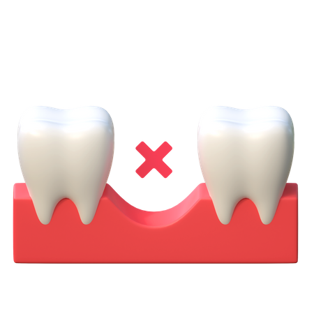 Missing Tooth  3D Icon