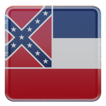 Mississippi Square Flag  3D Icon