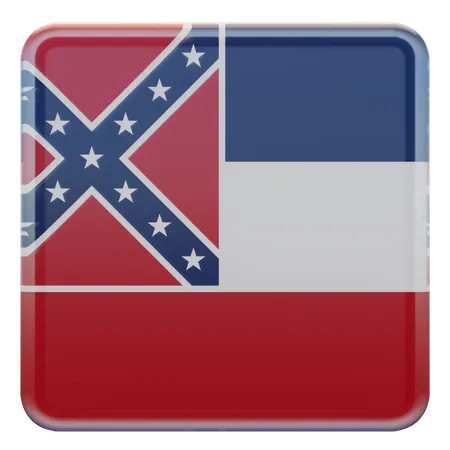 Mississippi Square Flag  3D Icon