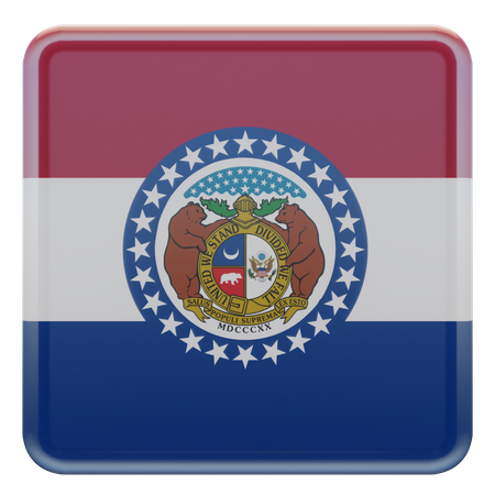 Missouri Flag  3D Illustration