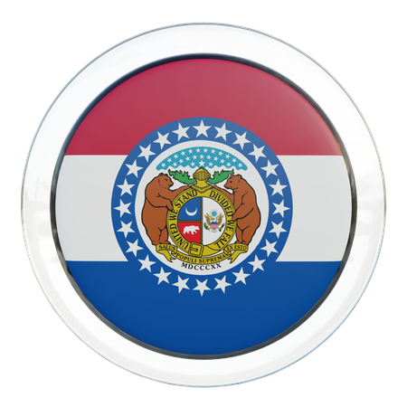 Missouri Round Flag  3D Icon