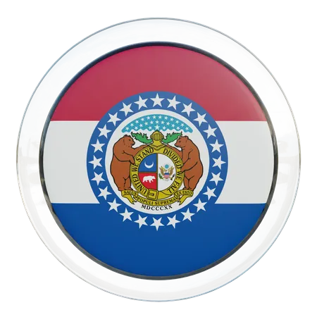 Missouri Round Flag  3D Icon