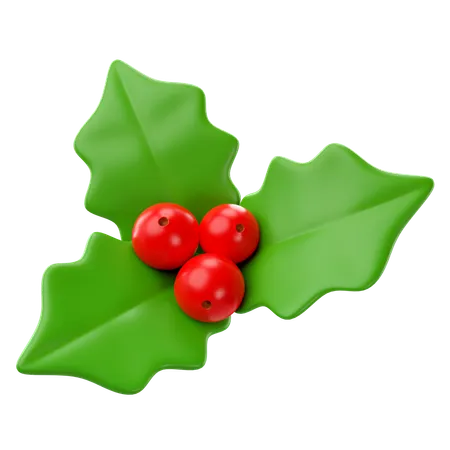 3 D Rendering Of Christmas Mistletoe Icon 3D Icon