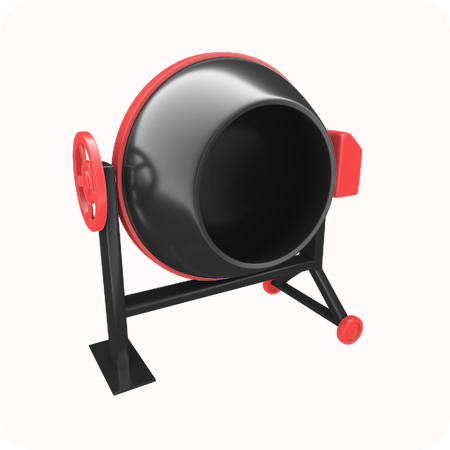 Misturador de concreto  3D Icon