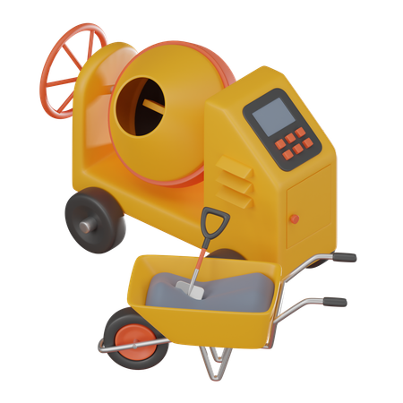 Misturador de concreto  3D Icon