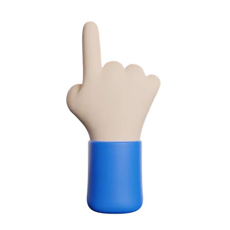 Mit erhobenem Finger  3D Illustration