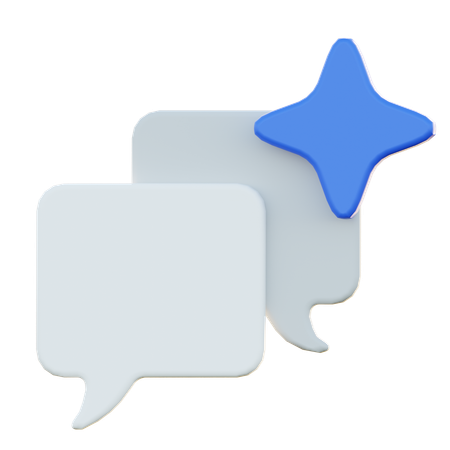 Mit KI chatten  3D Icon