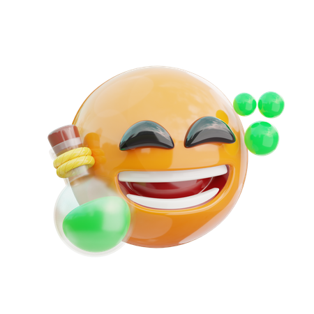 Mit Zaubertrank-Emoji  3D Icon