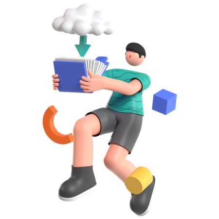 Mitarbeiter-Download-Datei  3D Icon