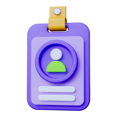 Mitarbeiter-Schlüsselband  3D Icon