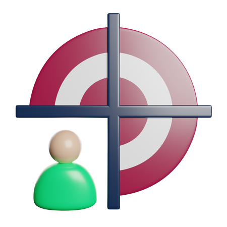 Mitarbeiterziel  3D Icon