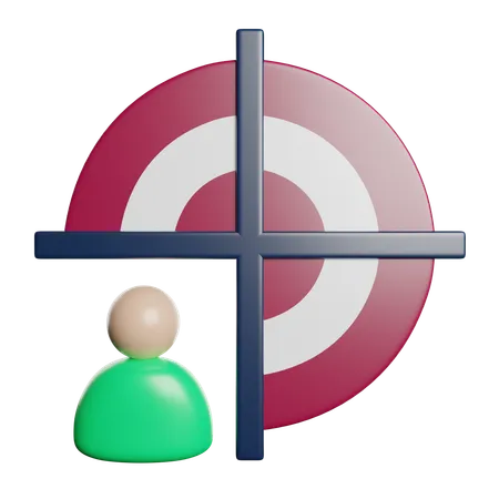 Mitarbeiterziel  3D Icon