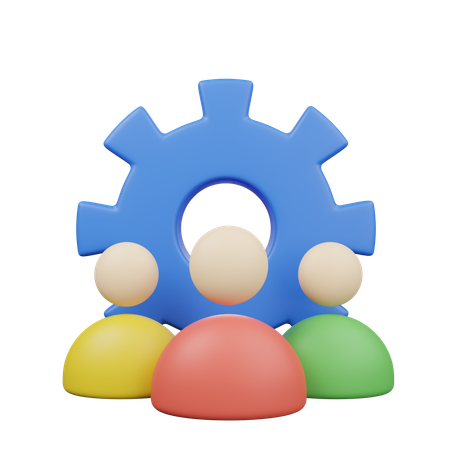 Mitarbeiterführung  3D Icon