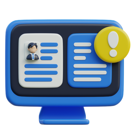 Mitarbeiterinformation  3D Icon