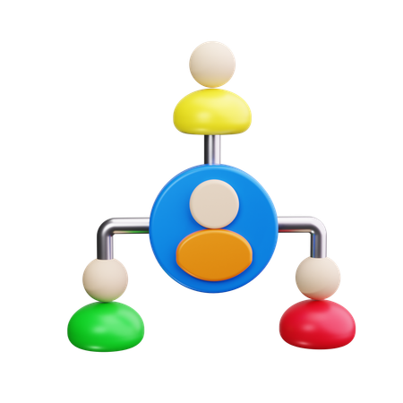 Mitarbeiterstruktur  3D Icon