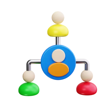 Mitarbeiterstruktur  3D Icon