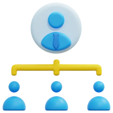 Mitarbeiterstruktur  3D Icon