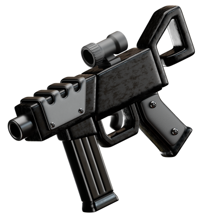Mitraillette  3D Icon