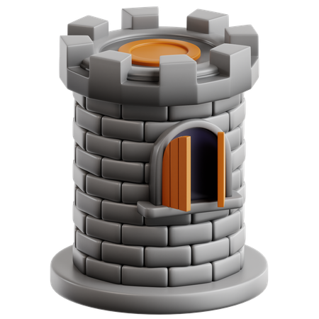 Mittelalterlicher Turm  3D Icon